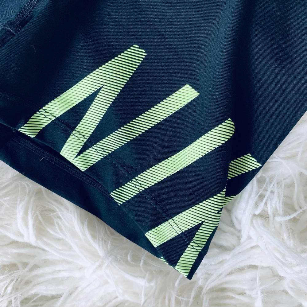 ✌🏻🌿sold🌿✌🏻NIKE spandex shorts black and neon - Picture 2 of 6
